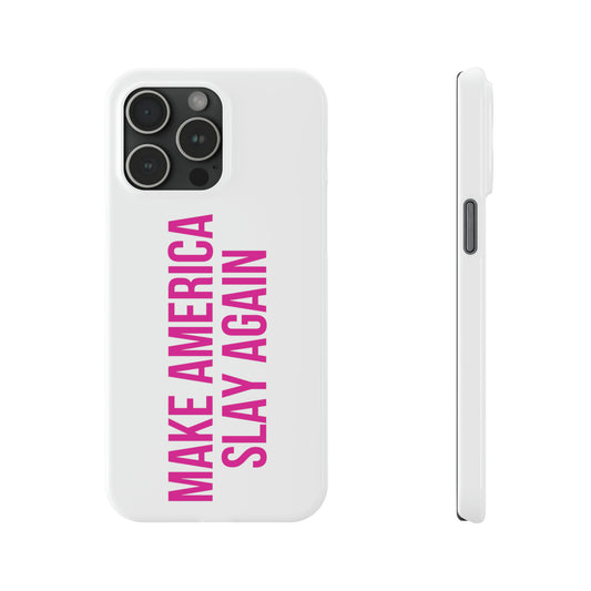 Make America Slay Again iPhone Case - White