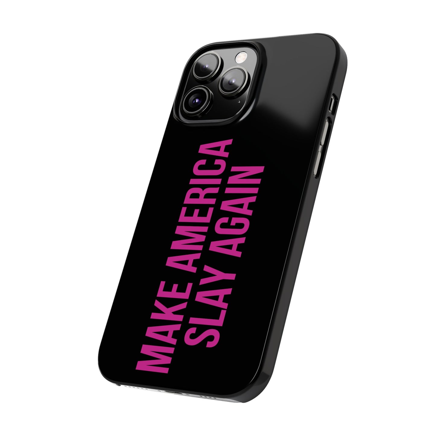 Make America Slay Again iPhone Case - Black