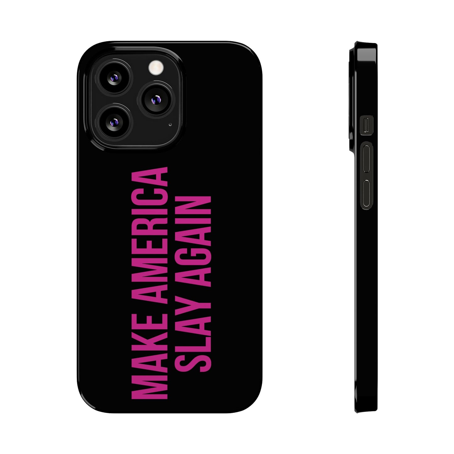 Make America Slay Again iPhone Case - Black