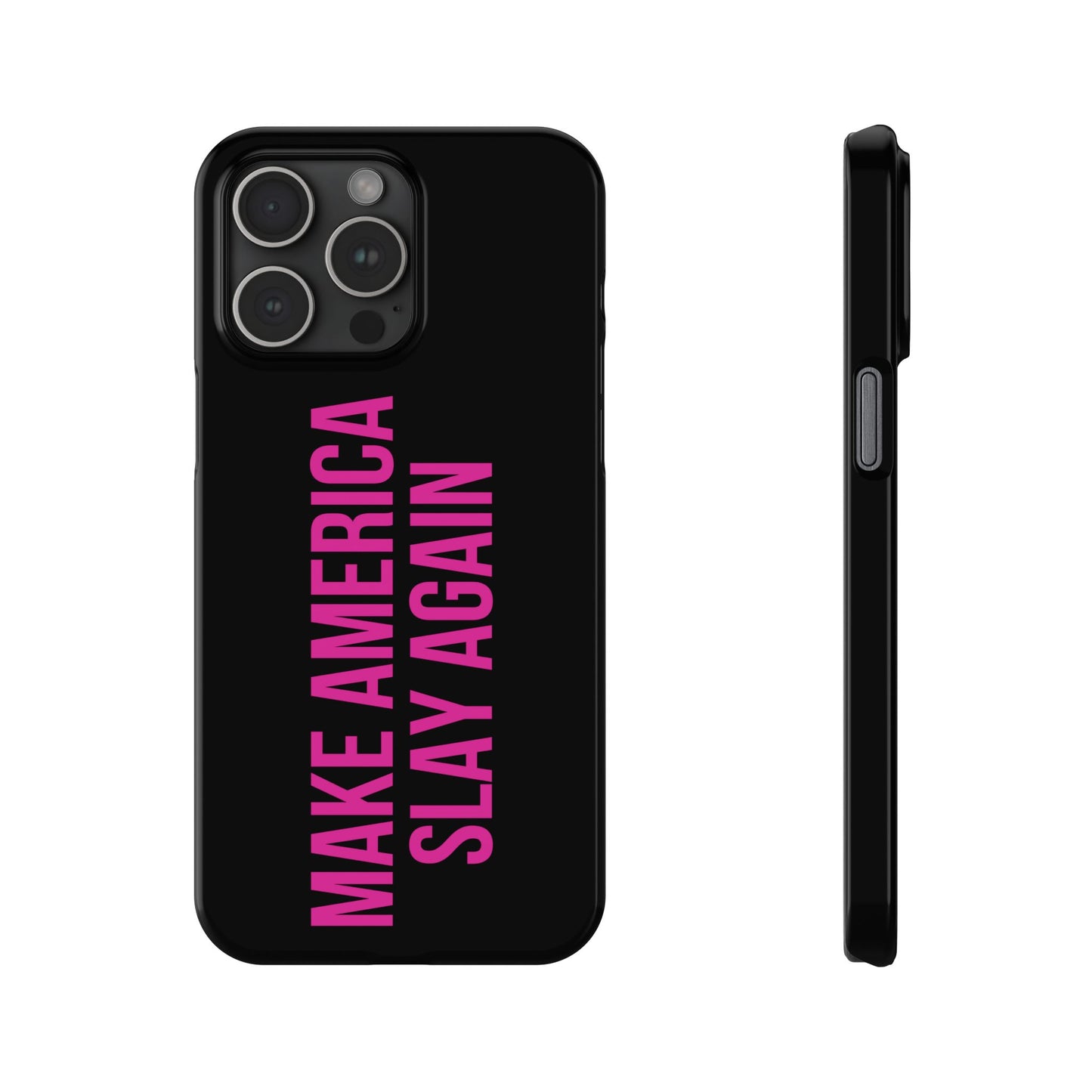 Make America Slay Again iPhone Case - Black