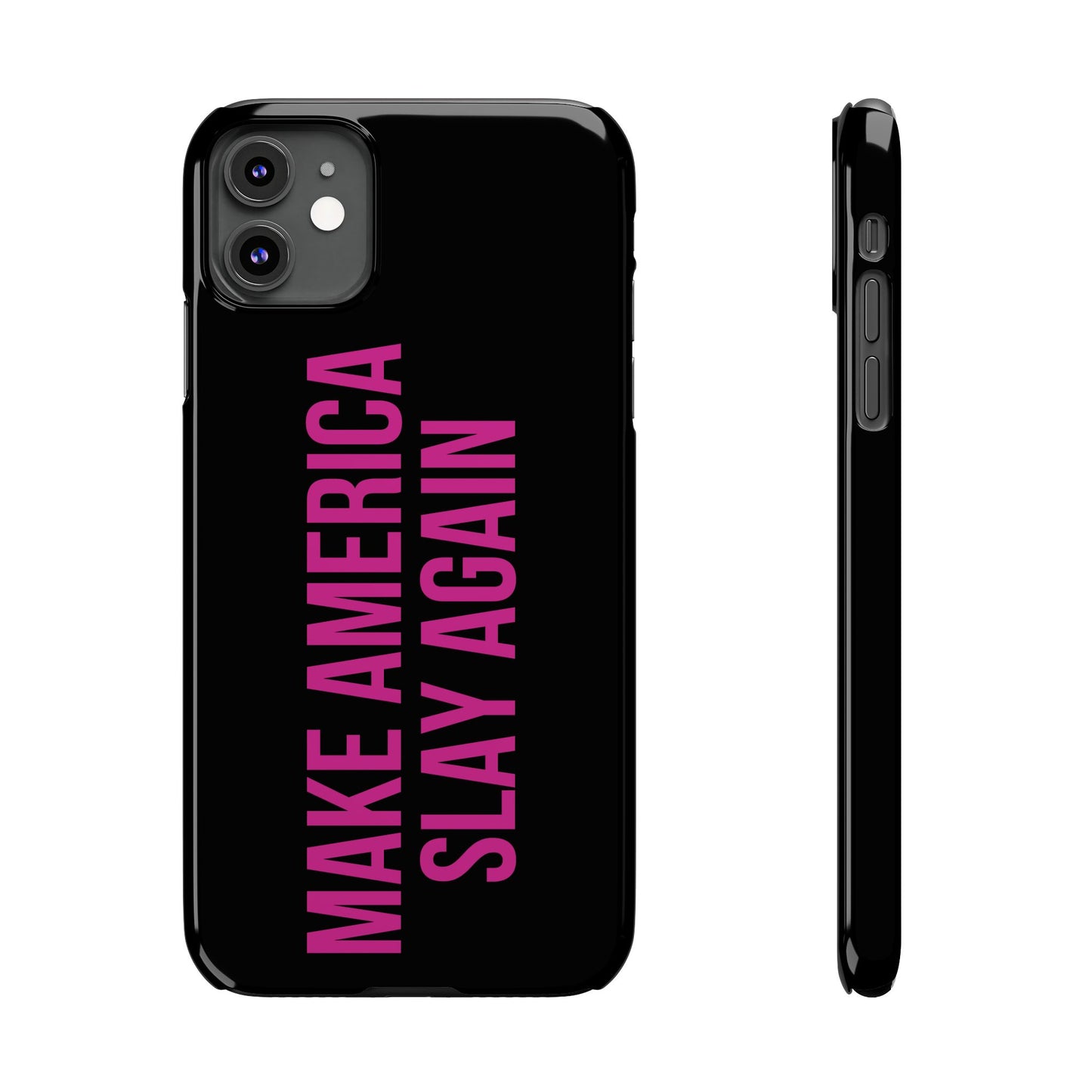 Make America Slay Again iPhone Case - Black