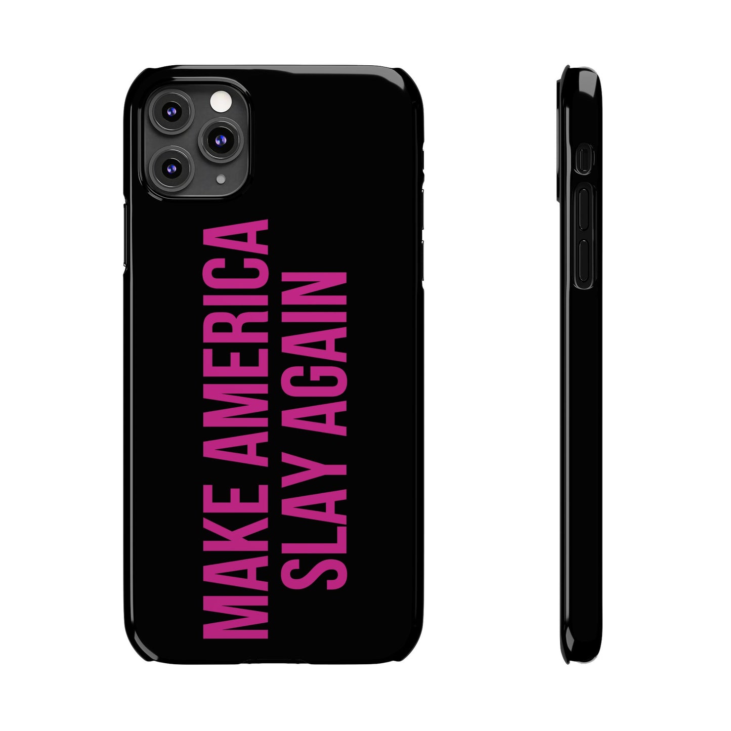 Make America Slay Again iPhone Case - Black